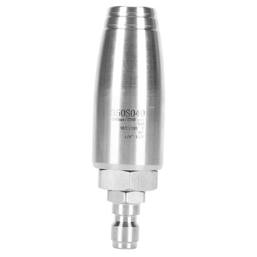 High Pressure Rotary Nozzle 1/4inch Quick Connector 350bar Stainless Steel Pressure Washer Rotating Nozzle for Car Home Garden