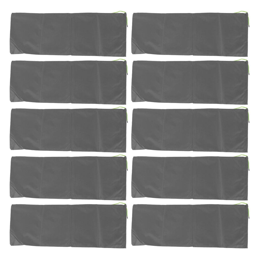 10pcs Flood Sandbags Professional Empty Rain Proof Drawstring Flood Control Sandbags for House Door Garage Basement Grey