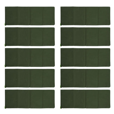 10pcs Flood Sandbags 600D Polyester Flood Prevention Bag Reusable Flood Barrier Bag for House Door Window Garage Basement Dark Green
