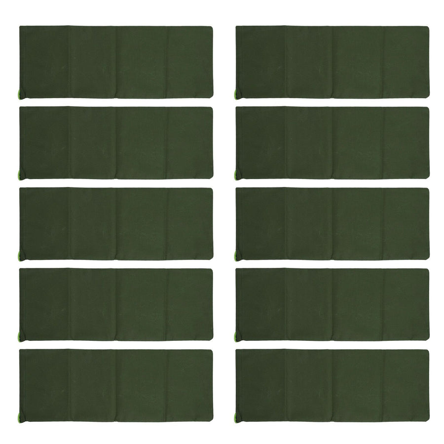 10pcs Flood Sandbags 600D Polyester Flood Prevention Bag Reusable Flood Barrier Bag for House Door Window Garage Basement Dark Green