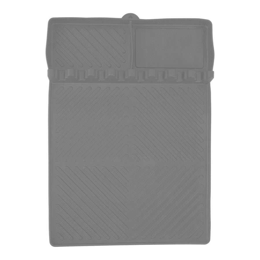 Grill Tools Mat Silicone 8 Slots 16x11.5in Anti Slip Heat Resistant Easy to Clean Griddle Accessories for Kitchen Cooking Grey