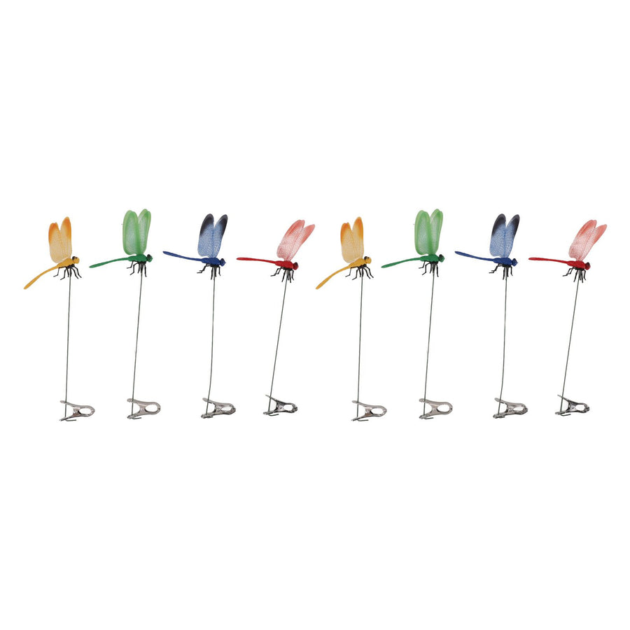8PCS Fake Dragonfly Clip Waterproof Outdoor 3D Dragonfly Garden Decorative Clips Home Patio Ornaments Crafts