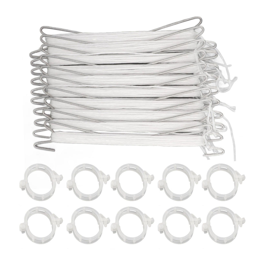 10PCS Tomato Support Hooks with Twine Plant Climbing Clips Stainless Steel Easy Use Garden Hooks for Cucumber Cherry Vegetable