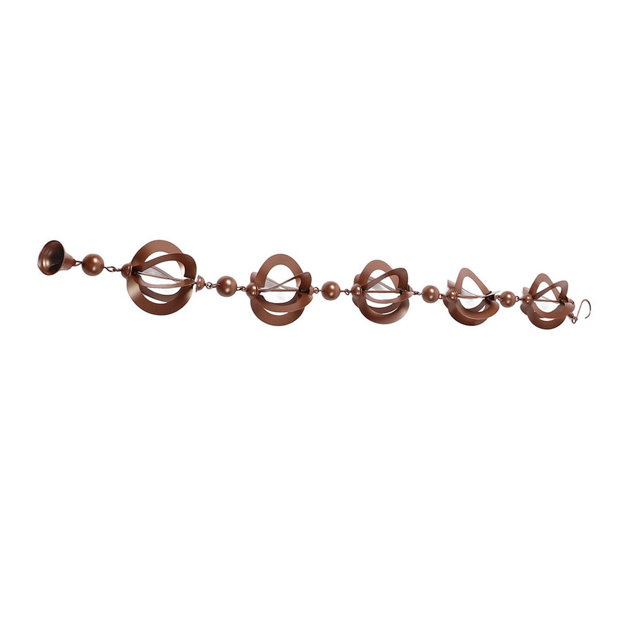 Hanging Rain Chain Metal Decorative Rotating Hollow Rain Chain for Garden Courtyard