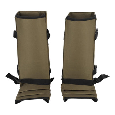 1 Pair Snake Gaiters Polyester Fiber Breathable Lightweight Snake Proof Leg Cover for Hiking Camping Mountaineering OD Green