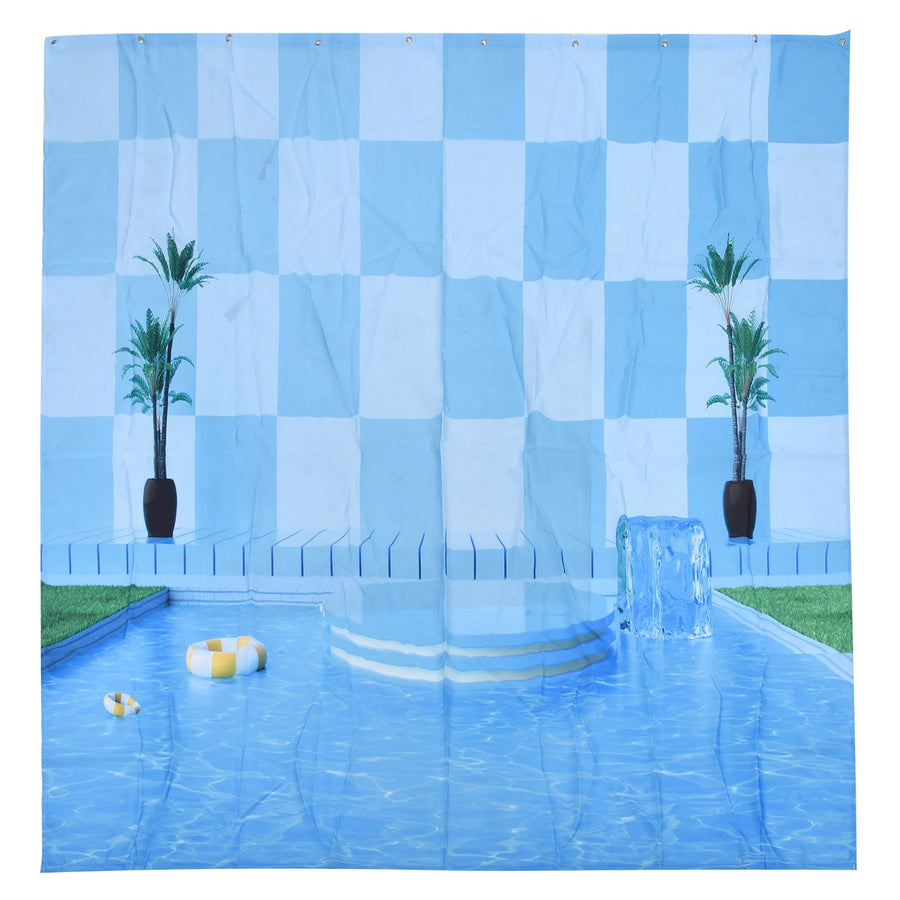 Waterproof Shower Curtain Shower Curtain for Bathroom Curtain Decoration for Summer Cool Pool59.1x70.9in