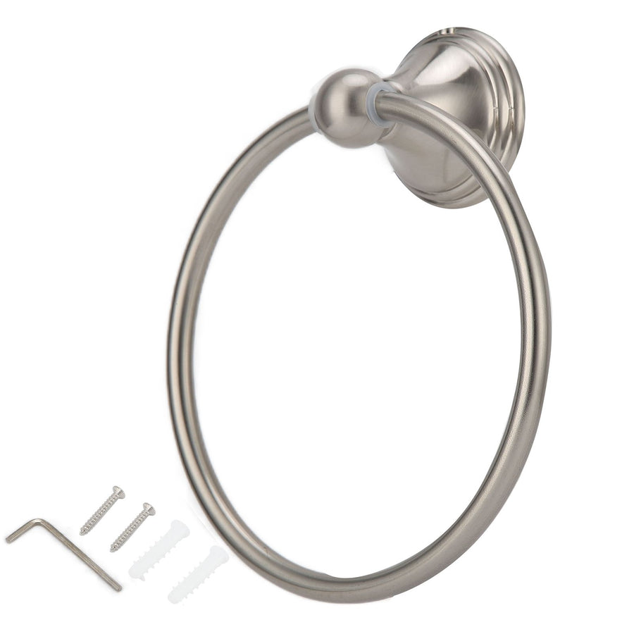 Towel Ring Stainless Steel Hand Towel Holder WallMounted Towel Rack Bathroom Hardware Rack(893 Brushed )