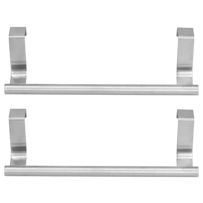 2Pcs Stainless Steel Hanging Towel Rack No Punch Bathroom Hanger for Home Hotel Apartment36CM