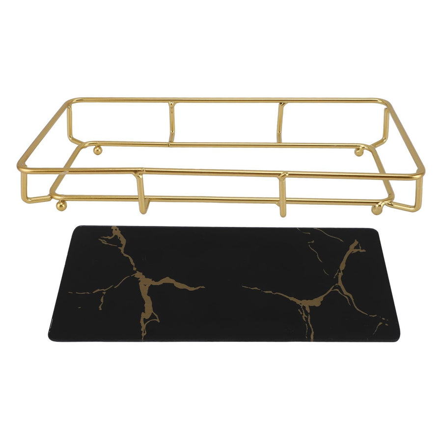 Bathroom Vanity Tray Modern Stylish Anti Slip Kitchen Sink Countertop Storage Organizer S Black