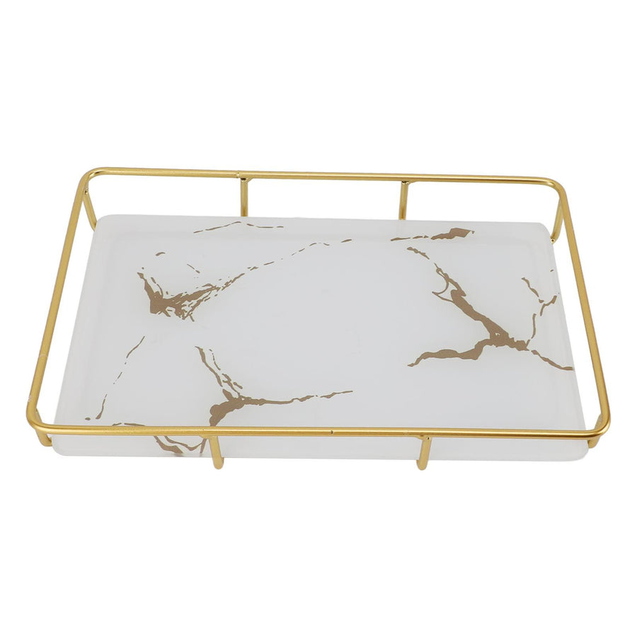 Bathroom Vanity Tray Modern Stylish Anti Slip Kitchen Sink Countertop Storage Organizer L White