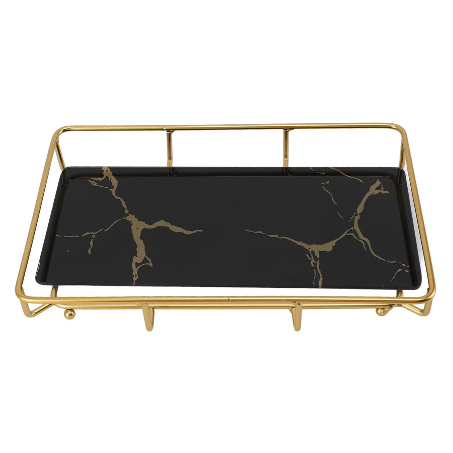 Bathroom Vanity Tray Modern Stylish Anti Slip Kitchen Sink Countertop Storage Organizer L Black