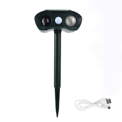 Solar Powered Animal Repeller Ultrasonic Mouse Repeller with 3 Gears Function for Outdoor Garden