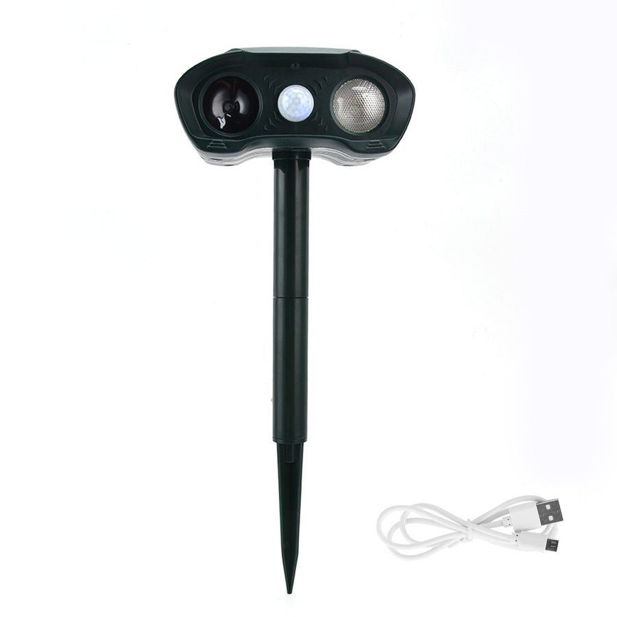 Solar Powered Animal Repeller Ultrasonic Mouse Repeller with 3 Gears Function for Outdoor Garden