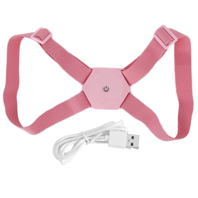 Posture Corrector Breathable Smart Back Shoulder Brace Intelligent Reminder StraightenerPink