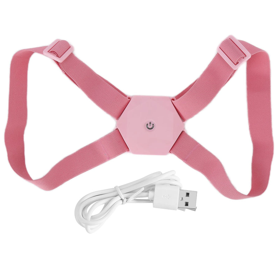 Posture Corrector Breathable Smart Back Shoulder Brace Intelligent Reminder StraightenerPink