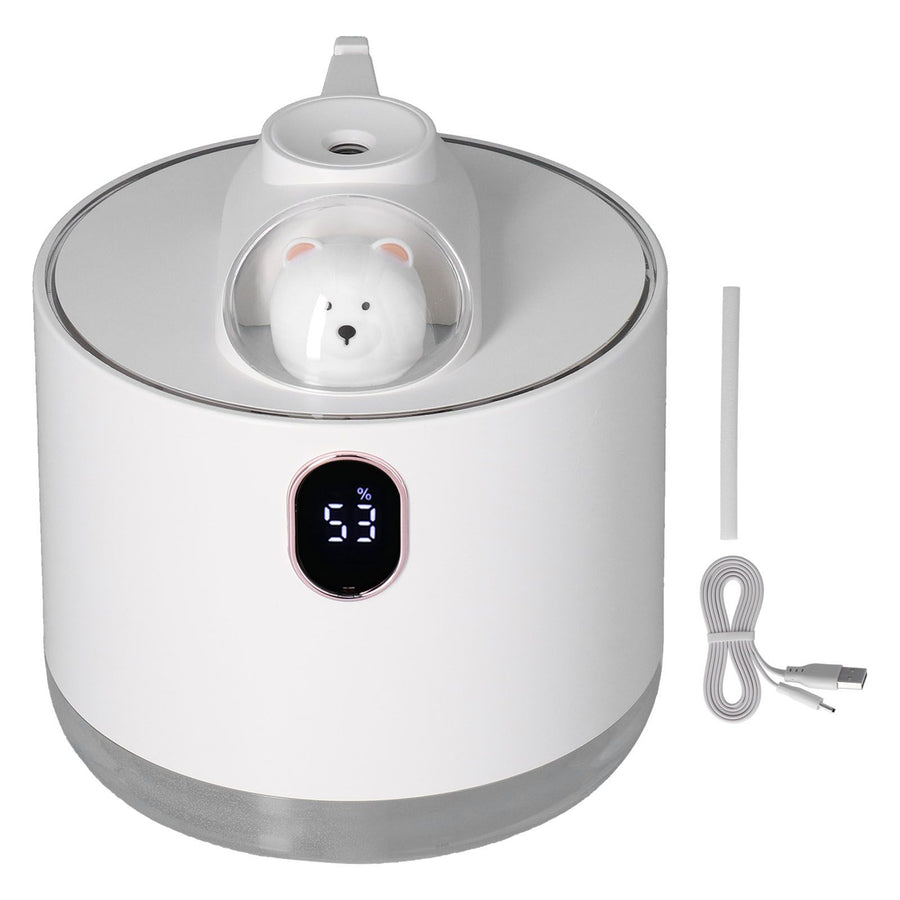 500ml Large Capacity Humidifier Spacecraft Night Light USB Charging Car Humidifier for HomeWhite