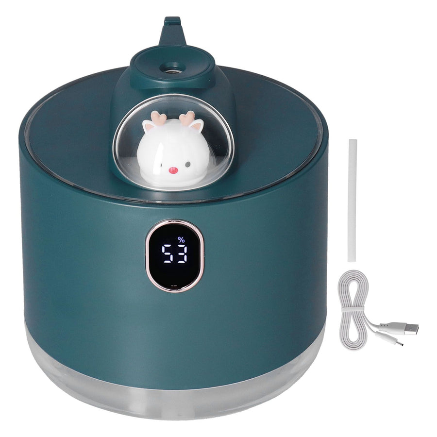500ml Large Capacity Humidifier Spacecraft Night Light USB Charging Car Humidifier for HomeGreen