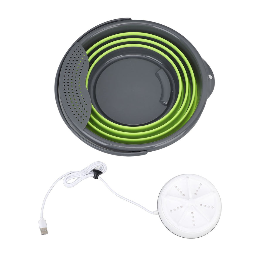 24W Portable Washing Machine Dormitory Sock Underwear Mini Washer Mini Washing Machine with 10L Foldable Laundry Bucket