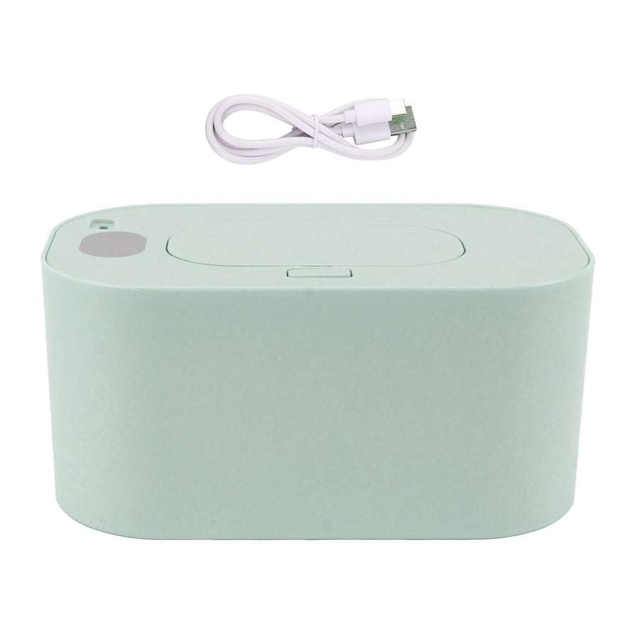 Wipe Warmer Wet Wipe Dispenser USB Powered Constant Temperature Large Capacity with Display Wipe Heater for Infants Green