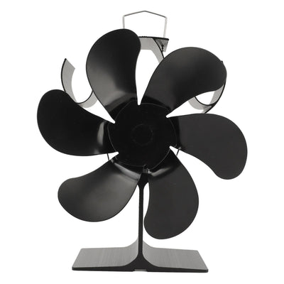 Stove Fan 6 Blades Fireplace Fan Heat Powered Fast Warm Circulation Quiet Heat Resistant Thermoeletric Fan for Log Burner Home