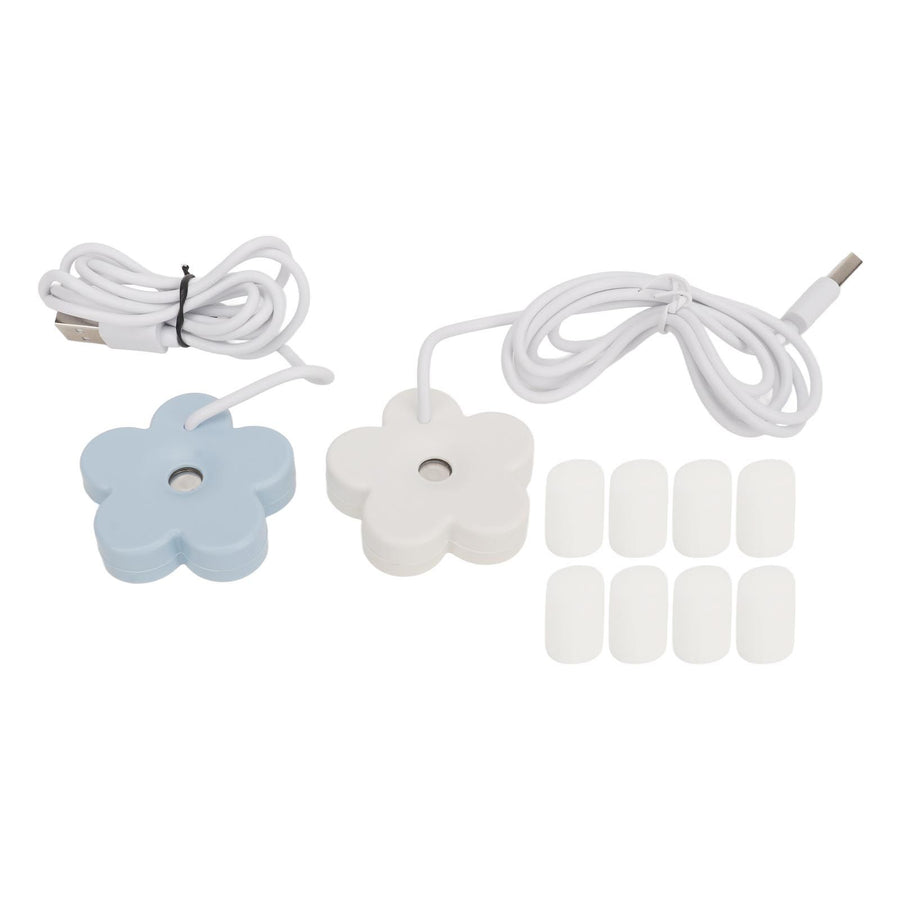 Small Flower USB Humidifier Creative Cute Atomization Mist Maker Portable Waterproof Air Humidifier White Blue