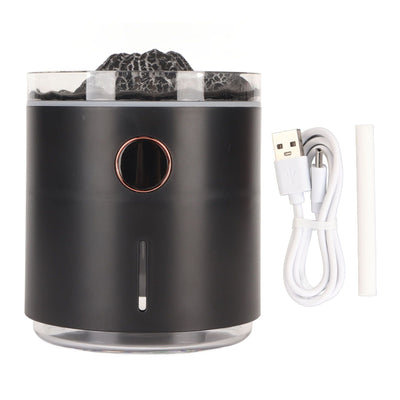 Aromatherapy Mist Diffuser Intelligent Multifunctional Timing Atomizing Flame Humidifier for Bedroom Living Room White