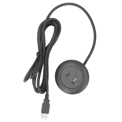 Embedded Charging Round Port Desktop Power Grommet for Sofas Tables Bedside Workbenches Offices Homes 5V Input