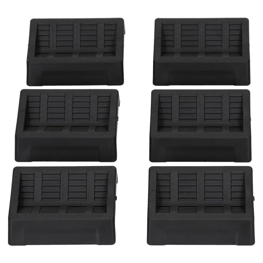 6PCS Furniture Cups Bed Stoppers Rubber Caster Cups Furniture Coasters for Bed Chair Cabinet Sofa Closet Black