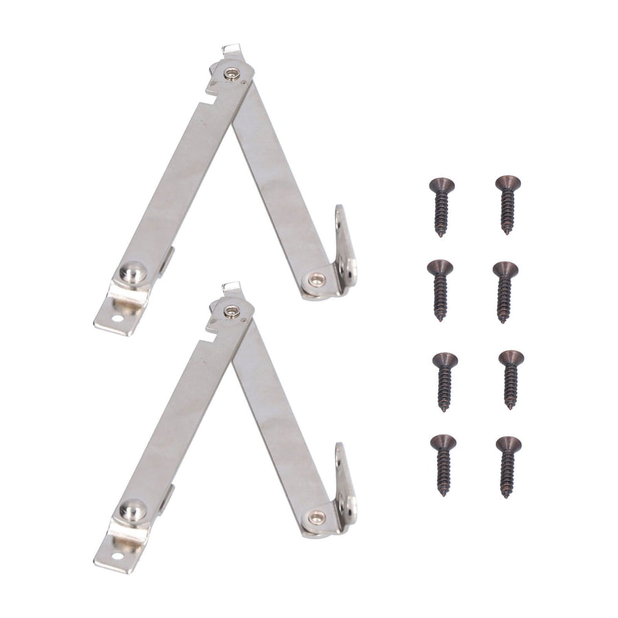 2 Set Folding Support Hinges Lid Lift Up Stay Hinge for Wooden Boxes Cabinet Cupboard Furniture Hardware