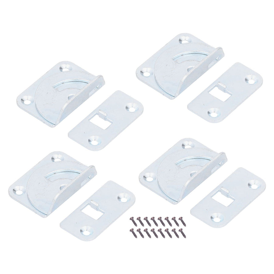 4PCS Bed Rail Bracket Heavy Duty Stainless Steel Bed Rail Fittings for Bed Frame Footrest