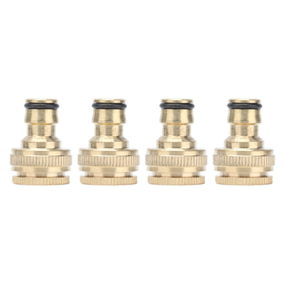 4PCS Faucet Joint 1/2in 3/4in Internal Thread Water Pipe Connector Brass Hose Adapter