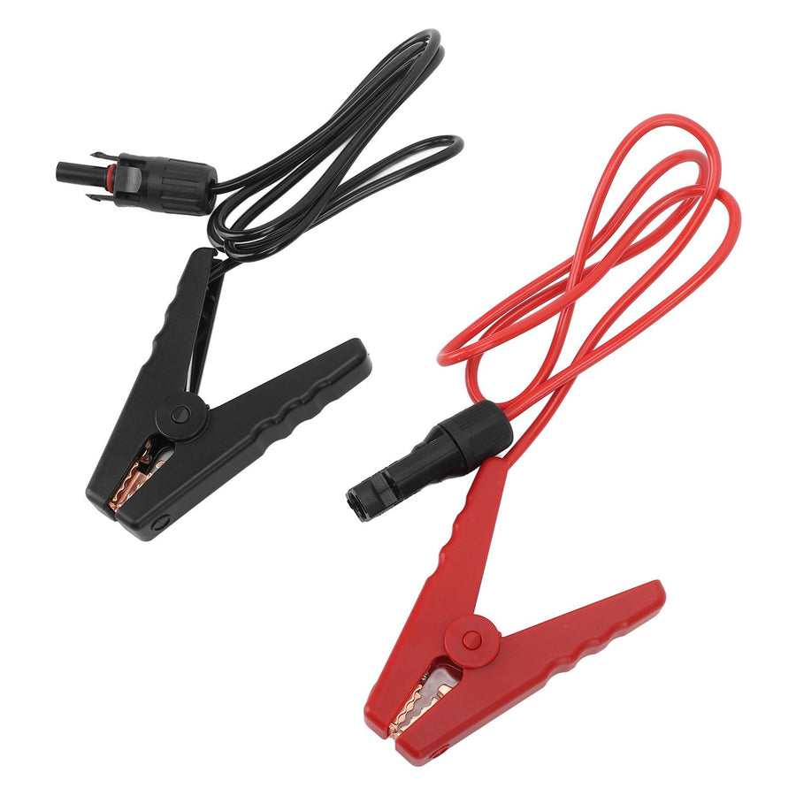 2PCS Solar Power Battery Clip 12AWG Quick Disconnect Extension Cable Battery Charger Clamp Connector for Solar Panel Automotive Motorcycle