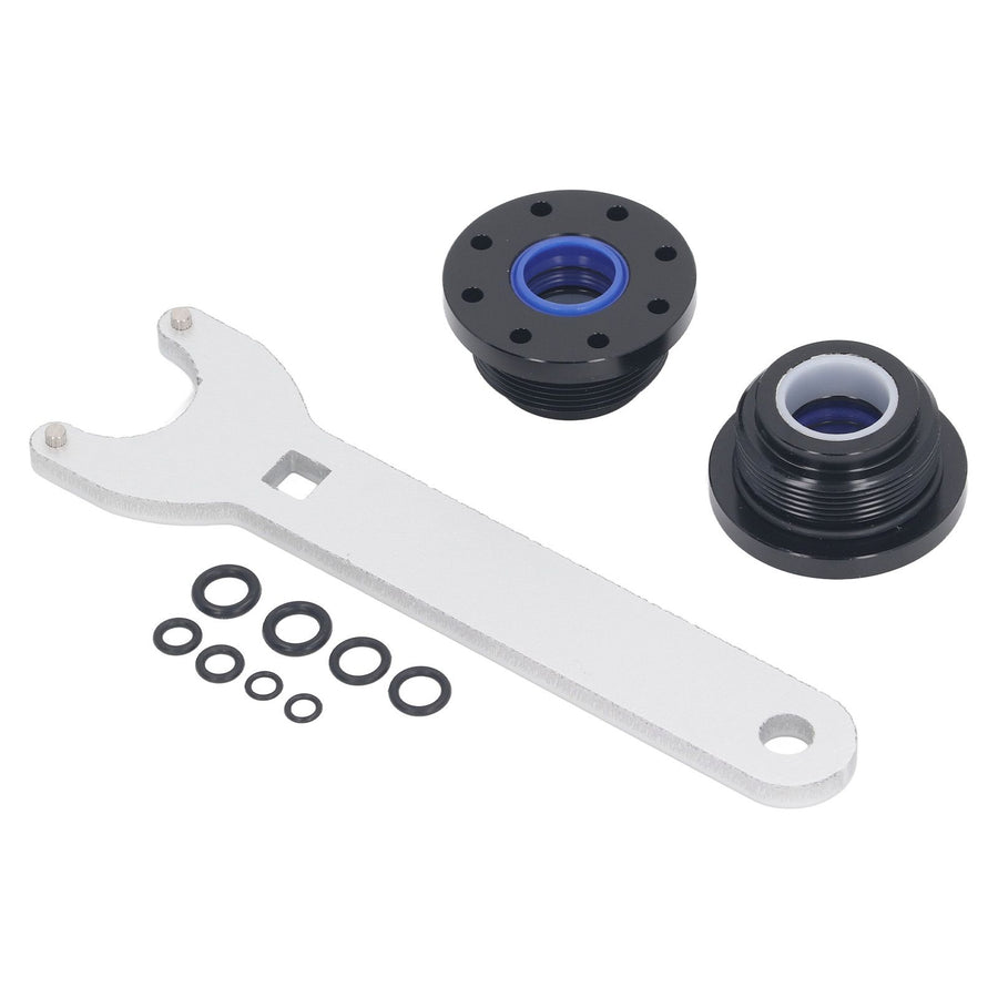 Front Mount Hydraulic Steering Cylinder Seal Kit with Pin Wrench Hydraulic Steering Support Bracket Puller for Seastar HS5157 Replacement