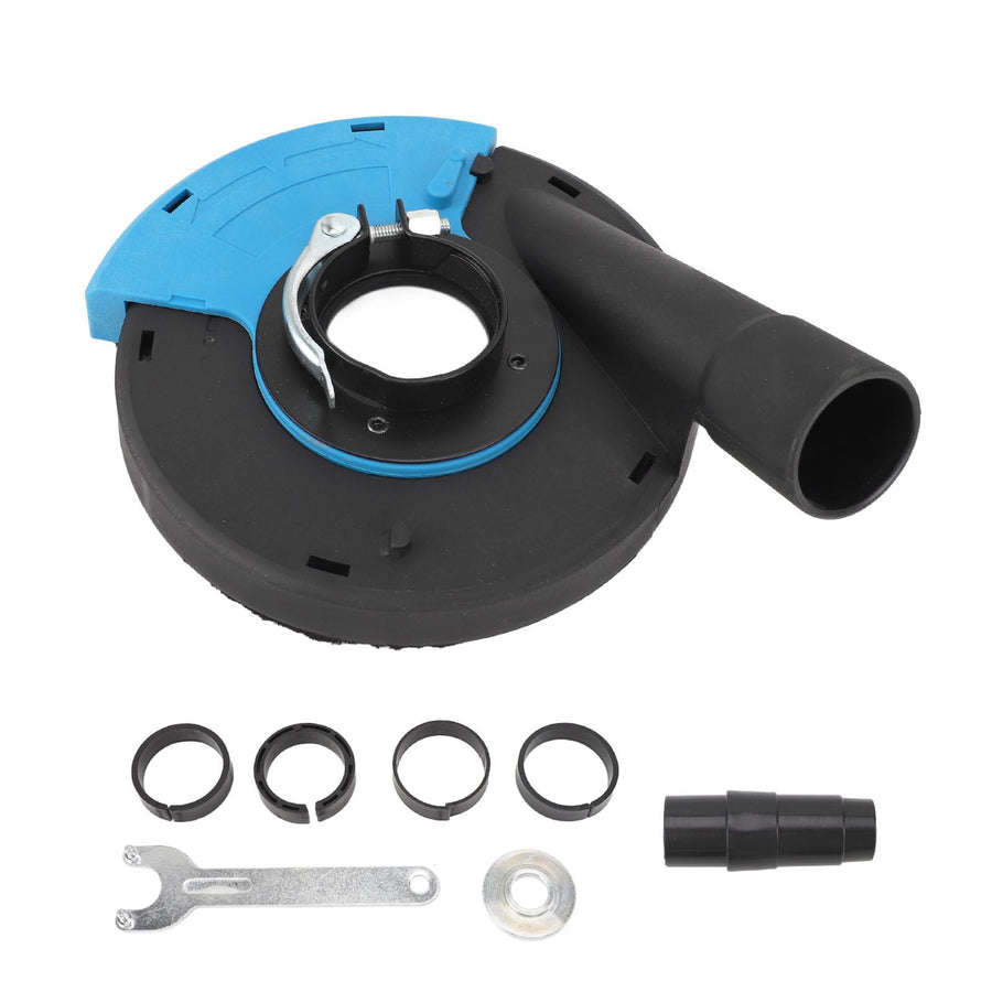 Angle Grinder Grinding Dust Shroud Blue Black 5inch Multifunctional Angle Grinder Dust Collector For Grinding Stone Flooring Concrete