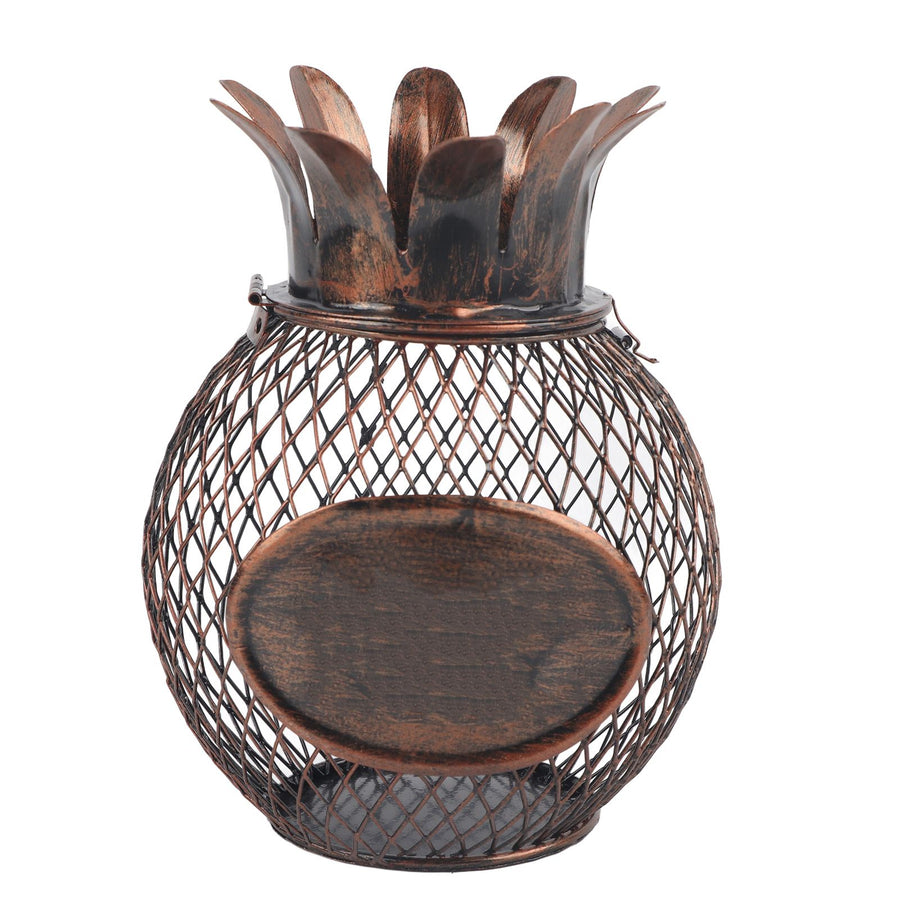 Wine Cork Container Iron Pineapple Shaped Wine Bottle Cork Storage Box Ornament for Home Bar Decoration