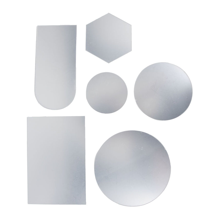 6Pcs Special Shape Mirror Wall Sticker Acrylic Decorative Background Wall Sticker for Home Office