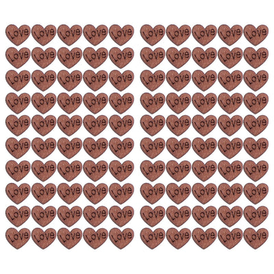 100Pcs/Bag Wooden Heart Decoration Innovative Hand Made DIY Handcraft for Home Weddings