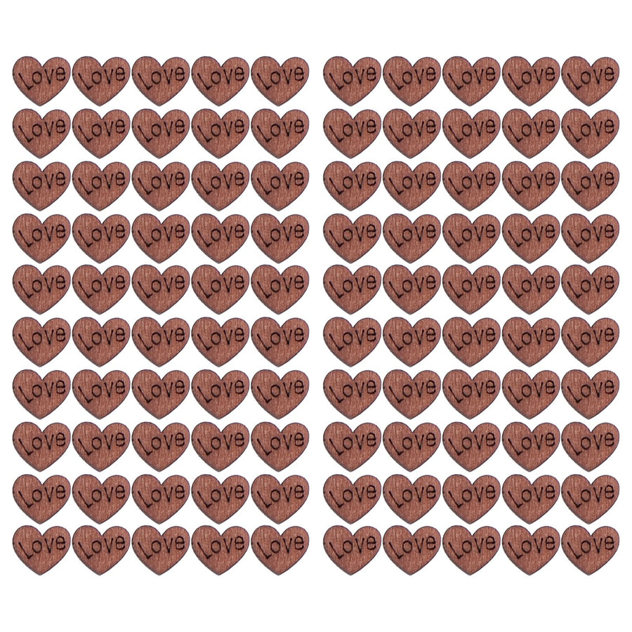 100Pcs/Bag Wooden Heart Decoration Innovative Hand Made DIY Handcraft for Home Weddings
