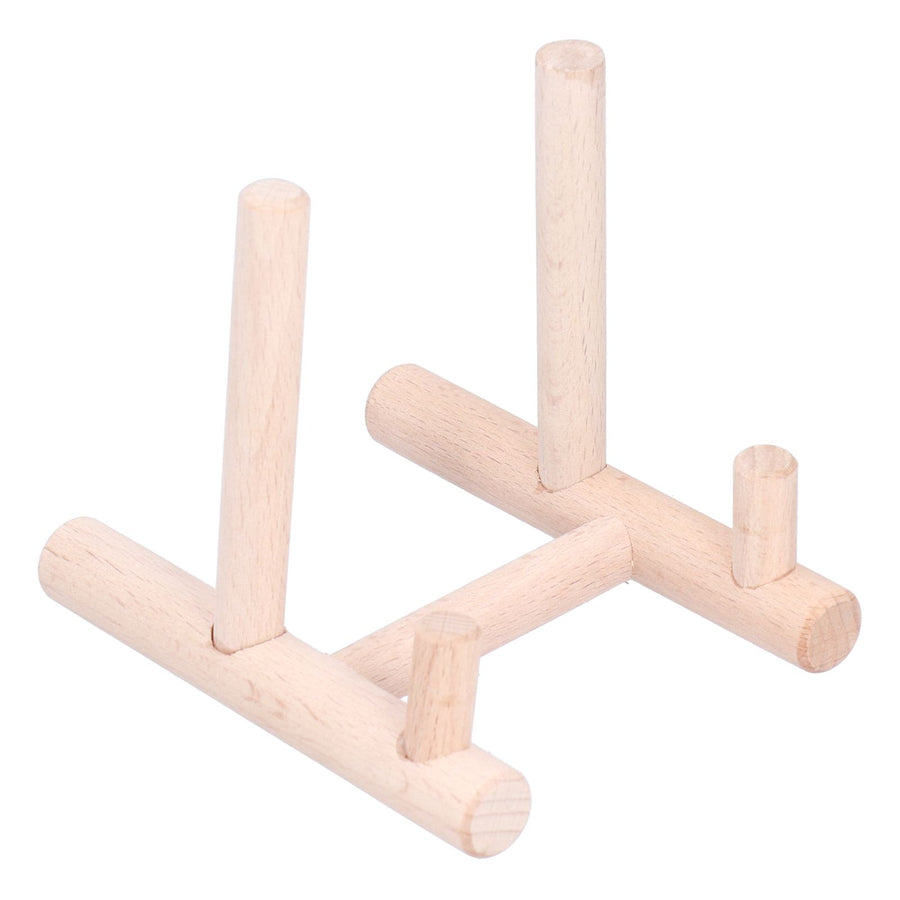 Wooden Desktop Ornament Household Modern Plate Holder Stand Home Decoration for Party