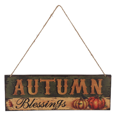 Wooden Door Hanging Plague with Pumpkin Sunflower Pattern for Indoor Outdoor Home DecorationJM00936