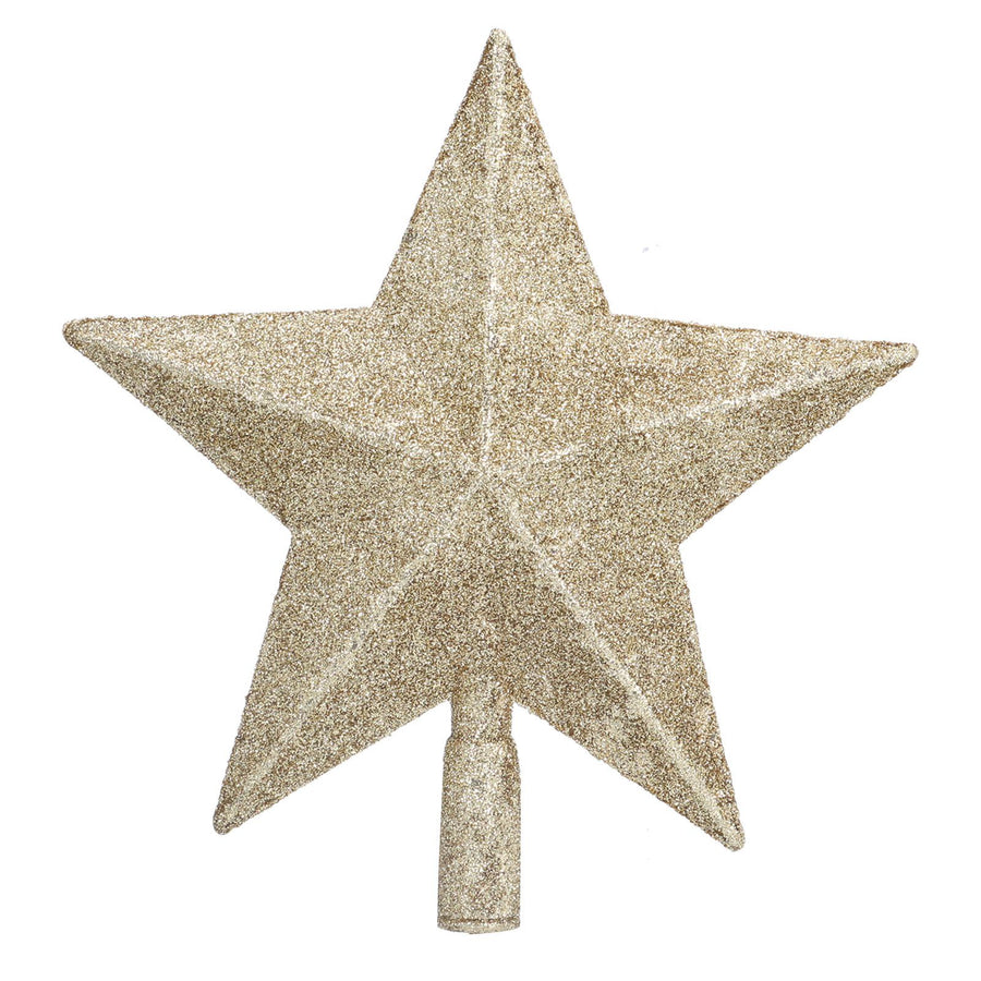 Star Tree Topper Decorated Golden Light Weight Shiny Mini Christmas Tree Topper for Home Shop