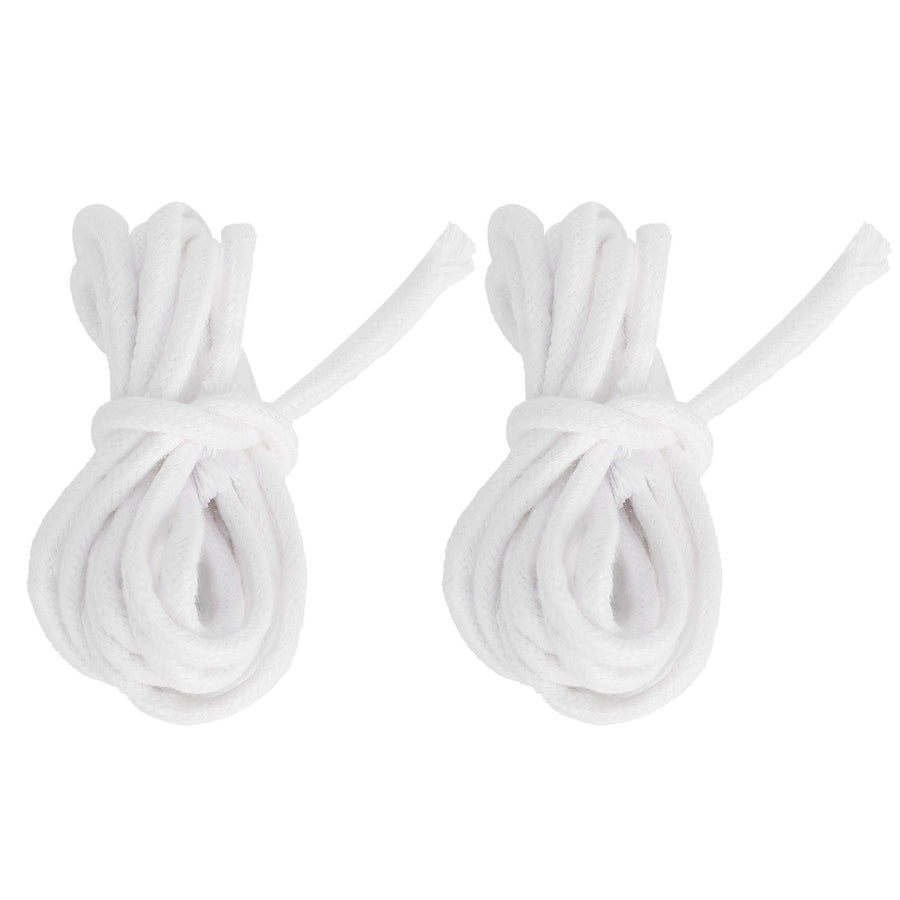 2pcs Candle Wicks Good Oil Absorbency Combustion Durable Braid Cotton Candle Wick for DIY Oil Lamp4mm