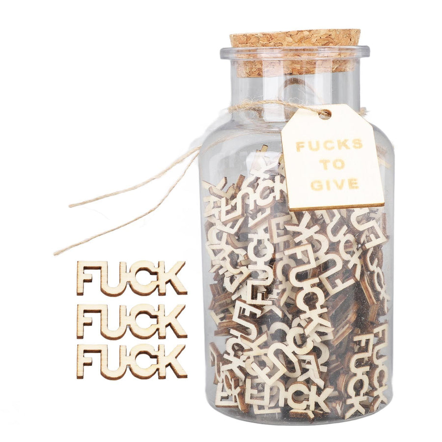 100PCS Jar of Fucks Mini Fucks to Give Wooden Letters Funny Gifts for DIY Crafts Scrapbooking Birthday Valentine's Day Anniversary Christmas
