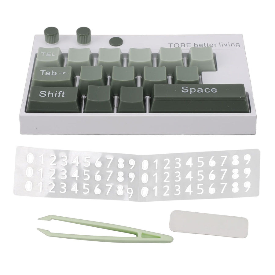 Mechanical Keyboard Ornaments Decoration Luminous Display with Number Stickers for Home Desktop Office Green