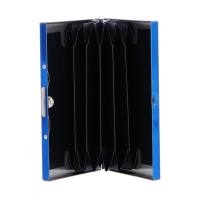 Credit Card Holder Protector Stainless Steel Credit Card Wallet Business Card Case for Men and WomenBlue