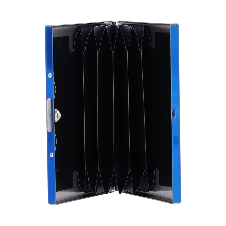 Credit Card Holder Protector Stainless Steel Credit Card Wallet Business Card Case for Men and WomenBlue