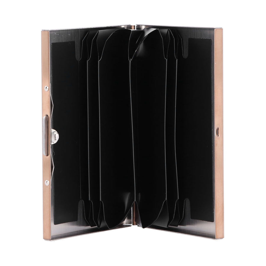 Credit Card Holder Protector Stainless Steel Credit Card Wallet Business Card Case for Men and WomenRose Gold