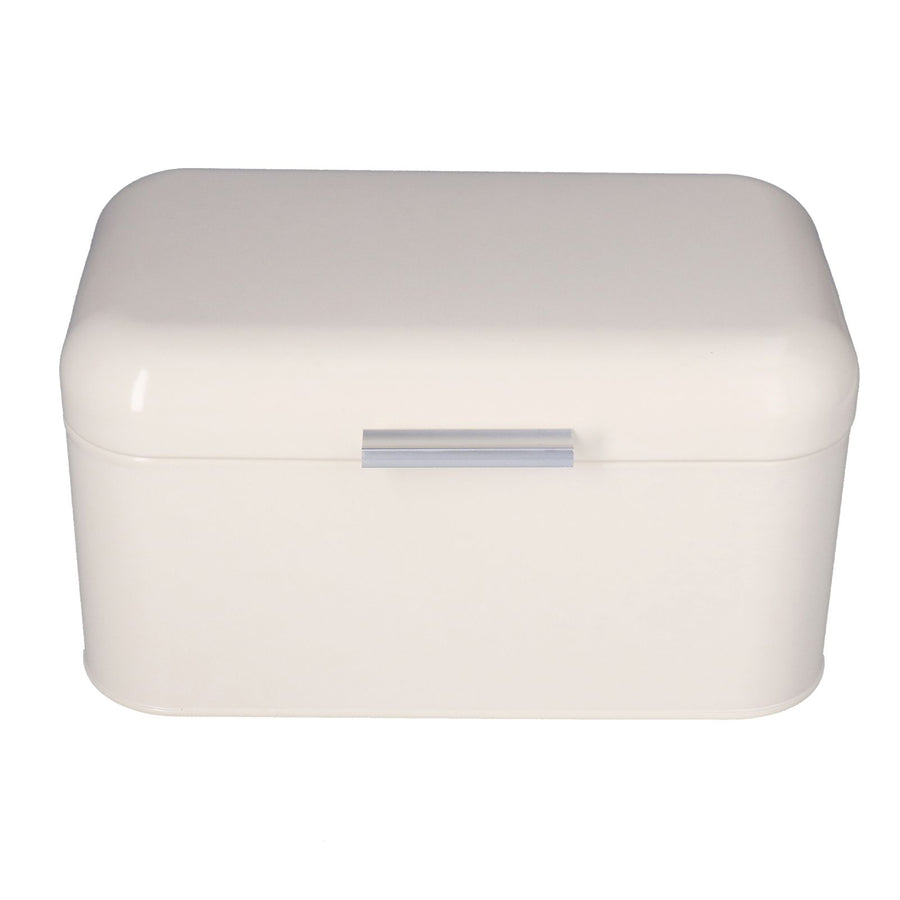 Milky White Bread Box Safe Odorless Large Capacity Anti Fingerprint Retro Tin Bread Box
