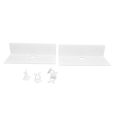 2Pcs Display Shelf Acrylic Perforation Free High Strength Wall Mount Shelf for Speaker Clock