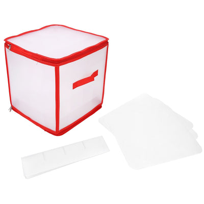 Storage Box Transparent PVC Zipper Sealed Durable Sock Organizer with Compartment for Home Office